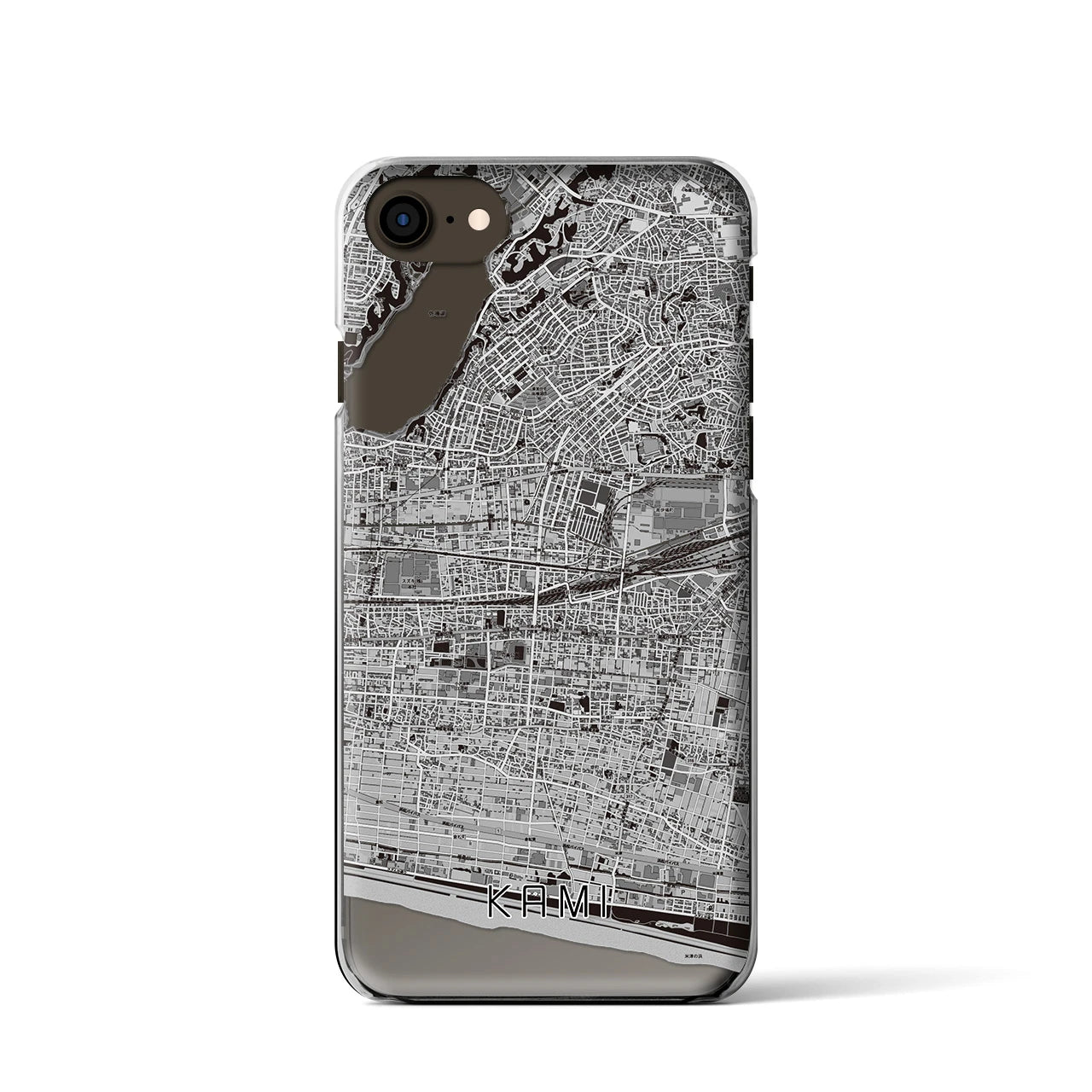 【可美(静岡県)】地図柄iPhoneケース(クリアタイプ)