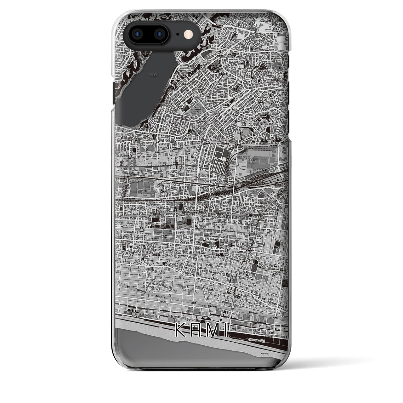 【可美(静岡県)】地図柄iPhoneケース(クリアタイプ)