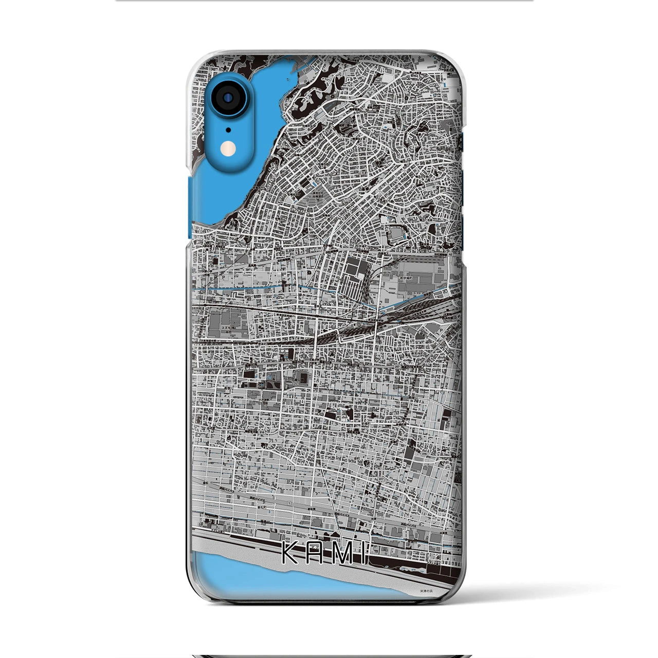 【可美(静岡県)】地図柄iPhoneケース(クリアタイプ)