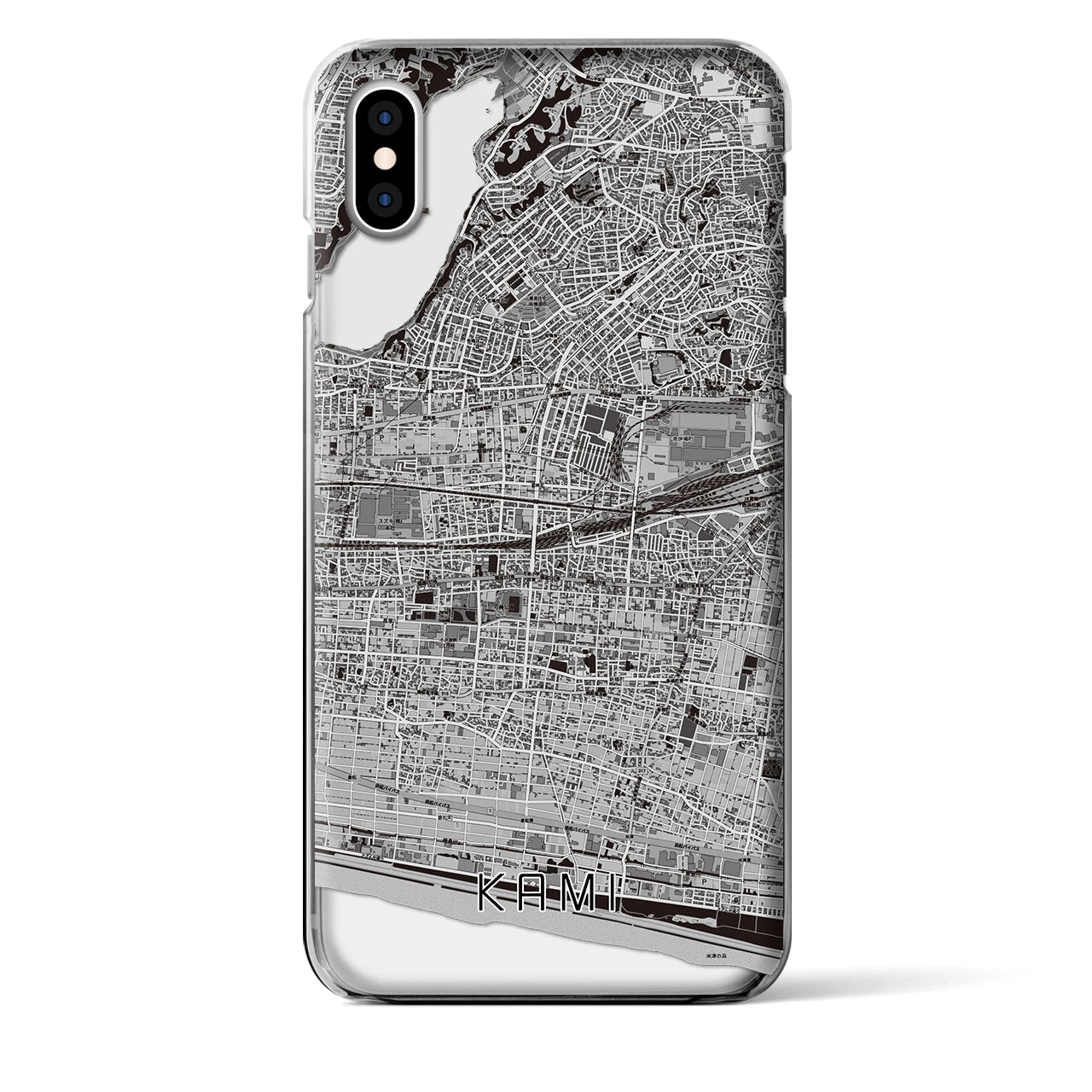 【可美(静岡県)】地図柄iPhoneケース(クリアタイプ)