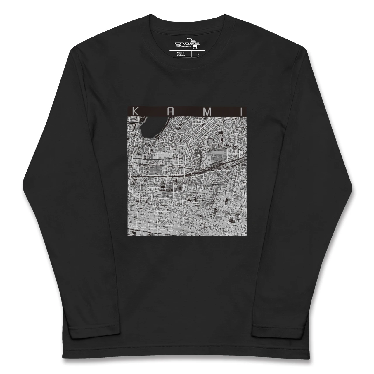 【可美(静岡県)】地図柄ロングスリーブTシャツ