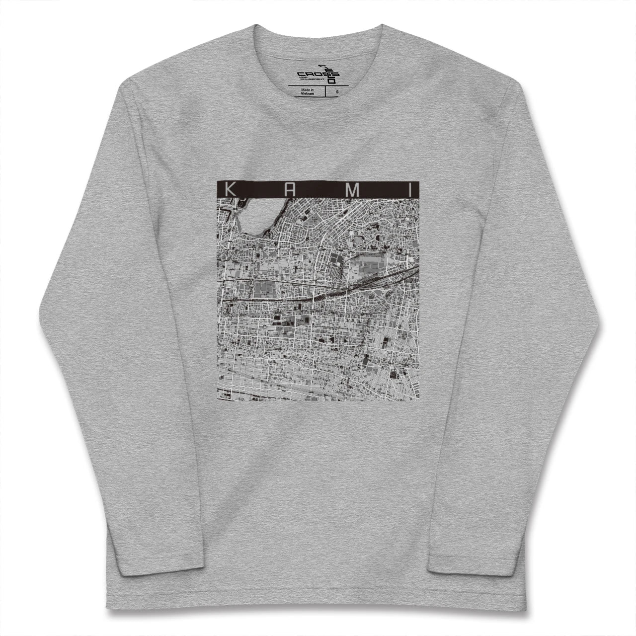 【可美(静岡県)】地図柄ロングスリーブTシャツ