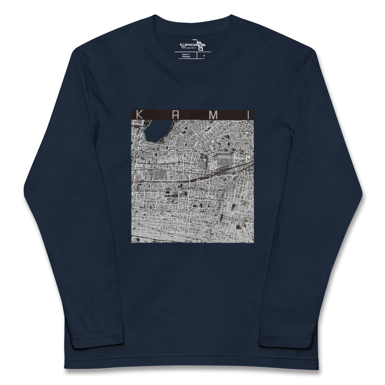 【可美(静岡県)】地図柄ロングスリーブTシャツ