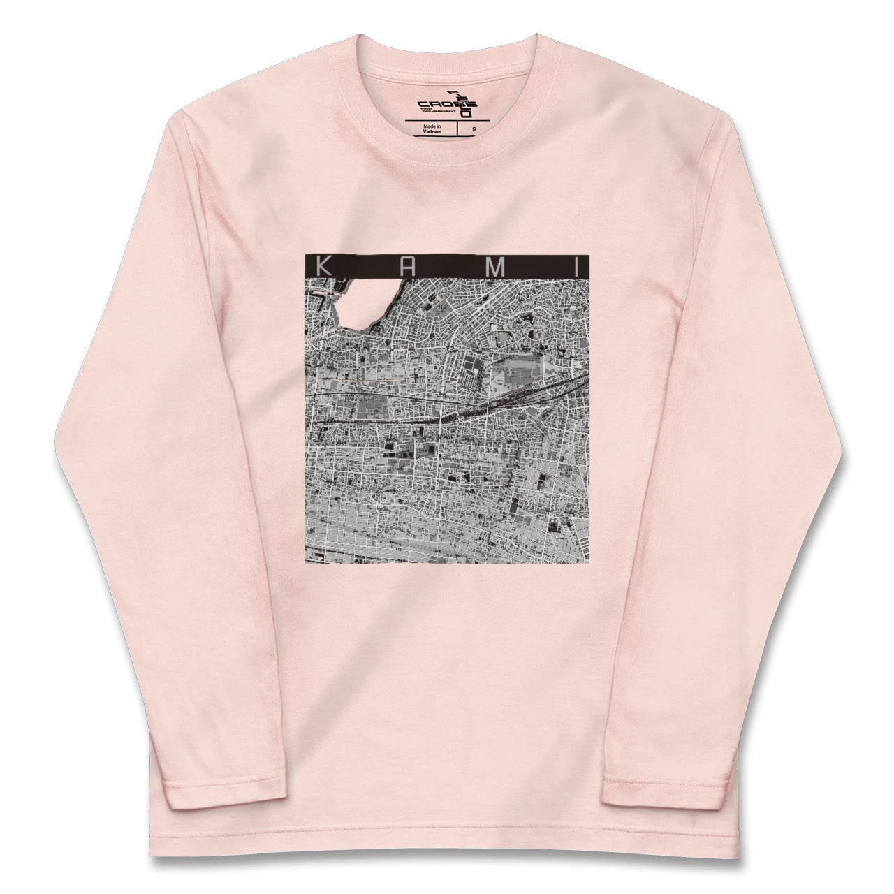 【可美(静岡県)】地図柄ロングスリーブTシャツ