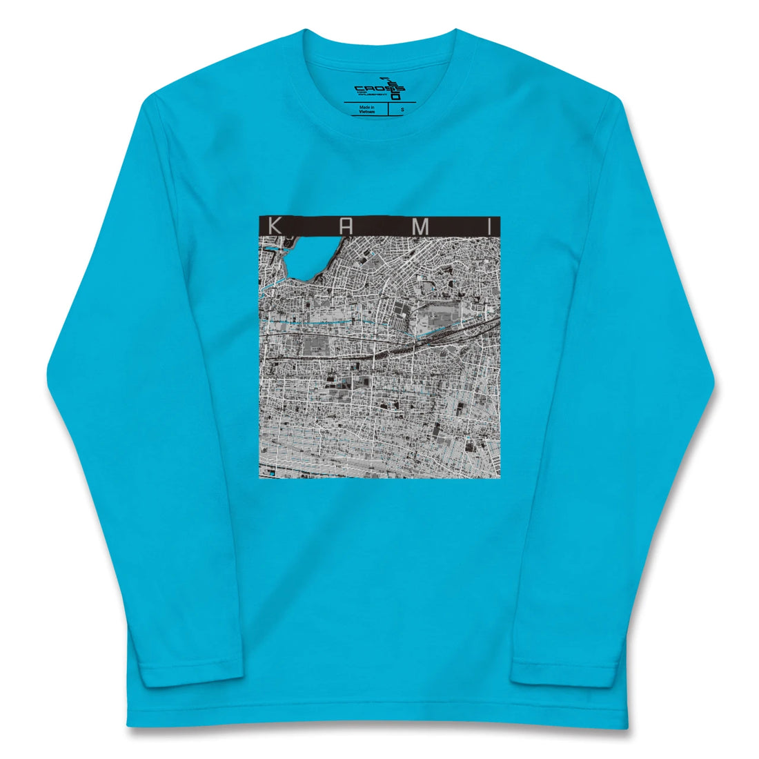 【可美(静岡県)】地図柄ロングスリーブTシャツ