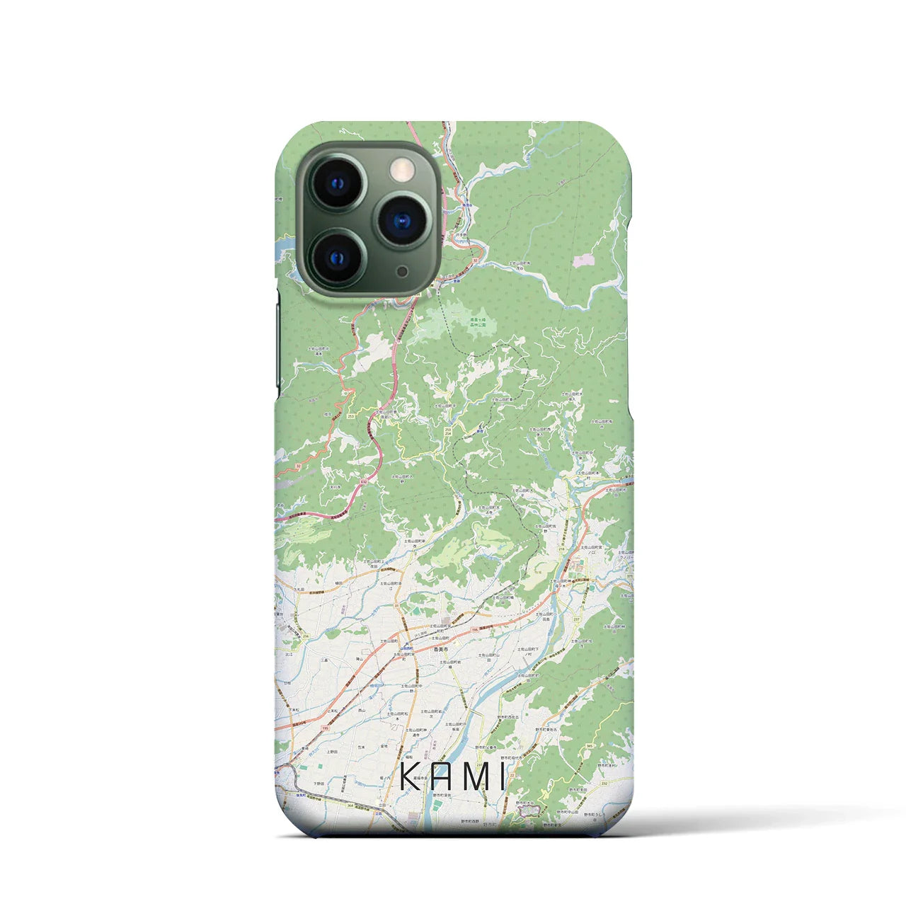 【香美(高知県)】地図柄iPhoneケース(バックカバータイプ)