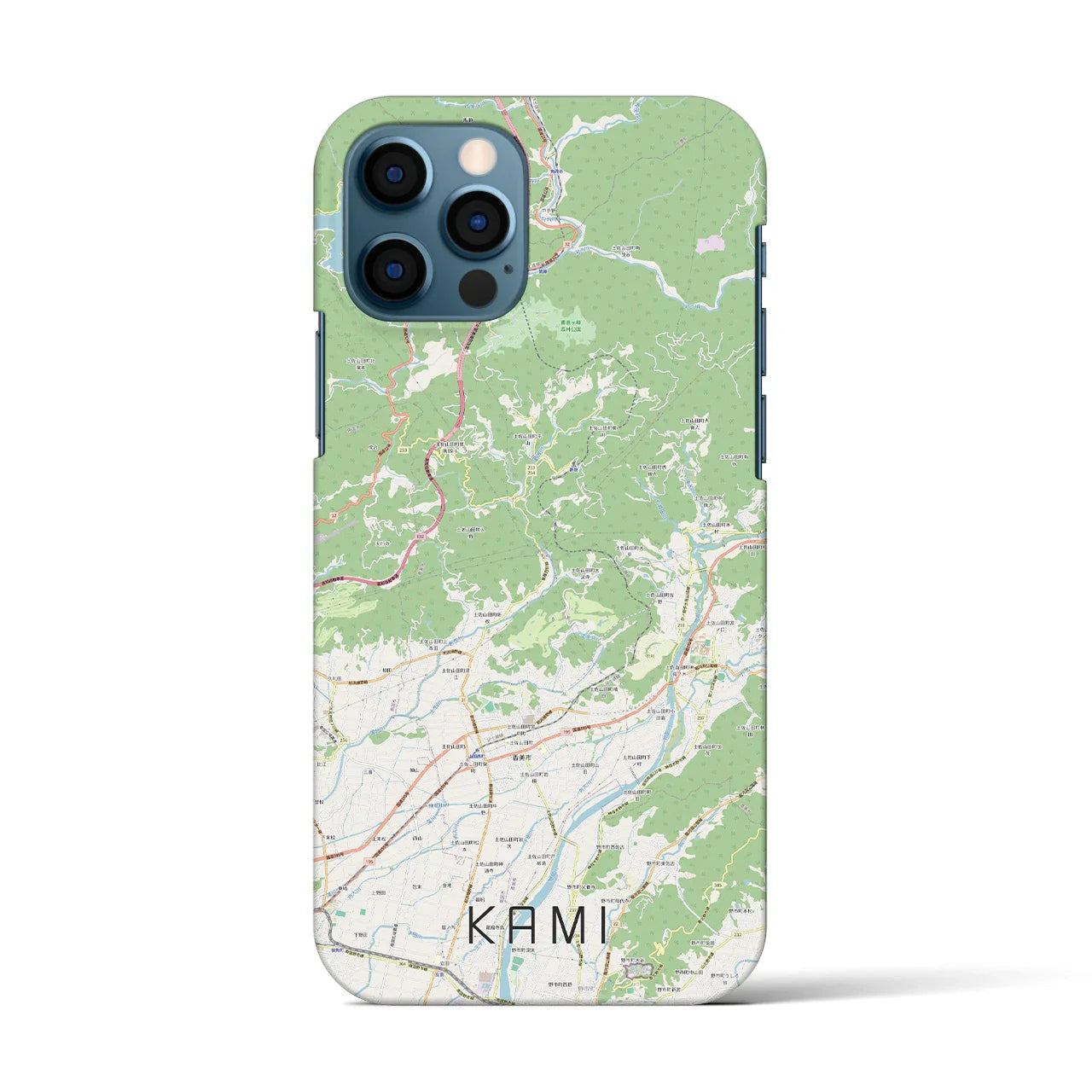 【香美(高知県)】地図柄iPhoneケース(バックカバータイプ)