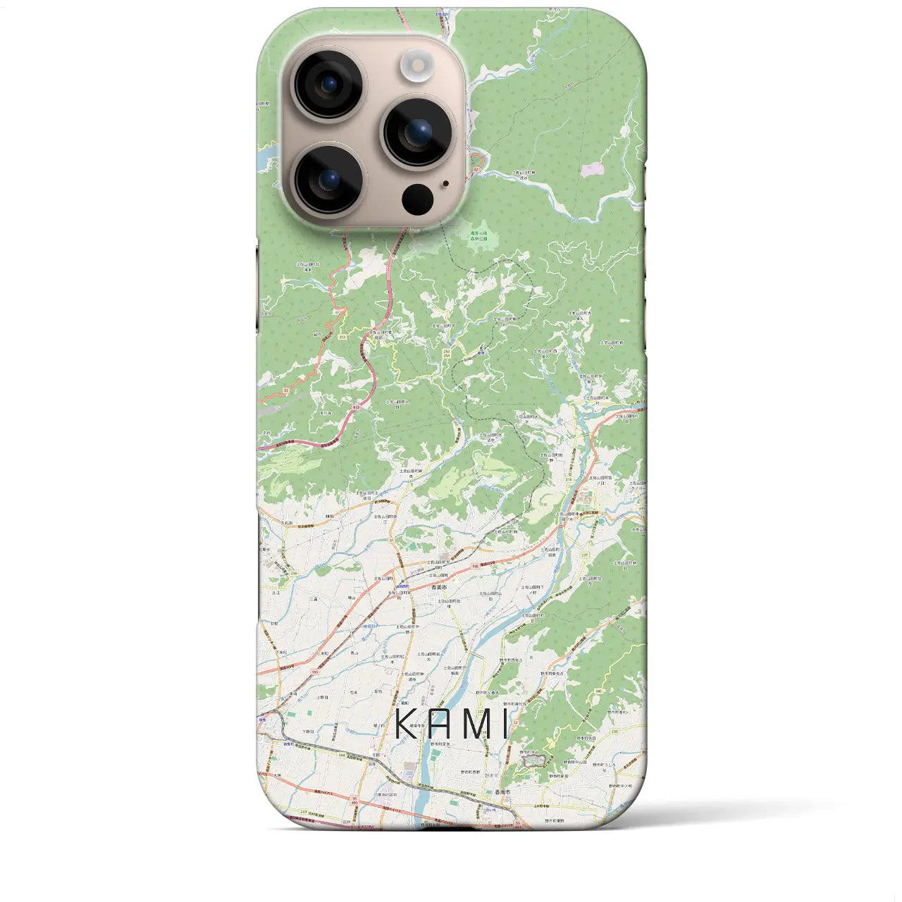 【香美(高知県)】地図柄iPhoneケース(バックカバータイプ)