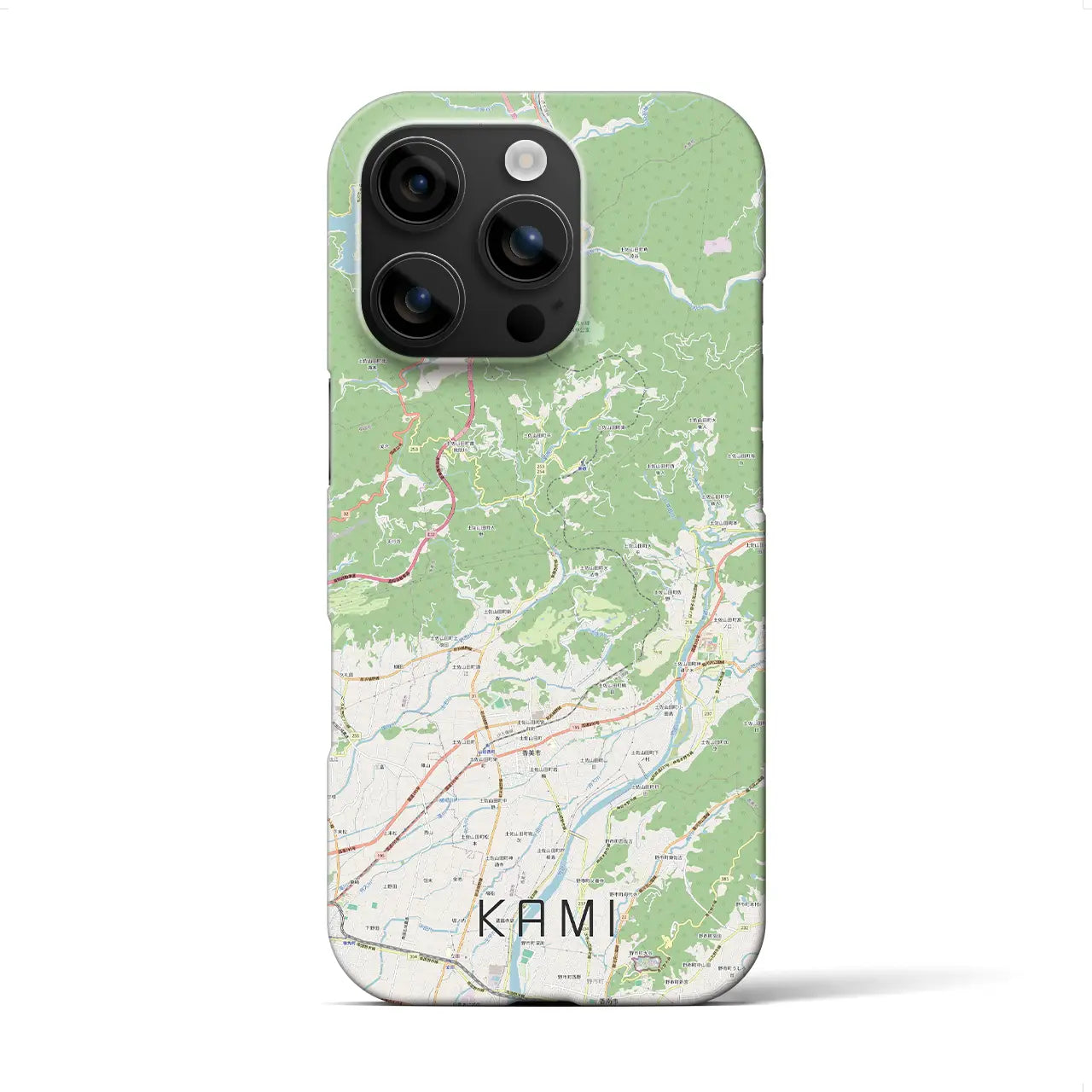 【香美(高知県)】地図柄iPhoneケース(バックカバータイプ)
