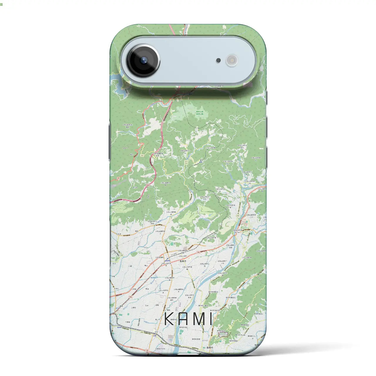 【香美(高知県)】地図柄iPhoneケース(バックカバータイプ)