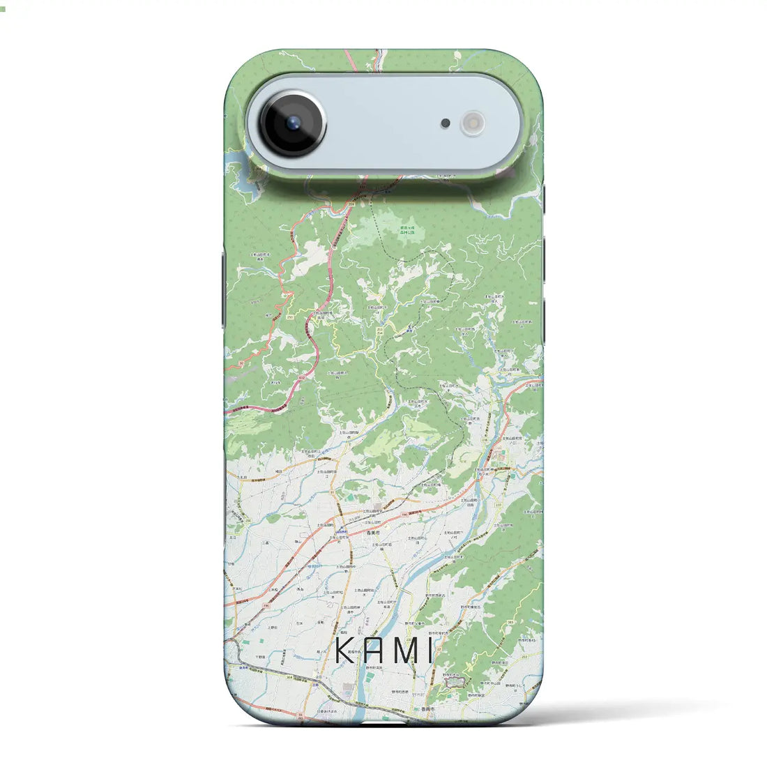 【香美(高知県)】地図柄iPhoneケース(バックカバータイプ)ナチュラル・iPhone 17 Pro Max 用