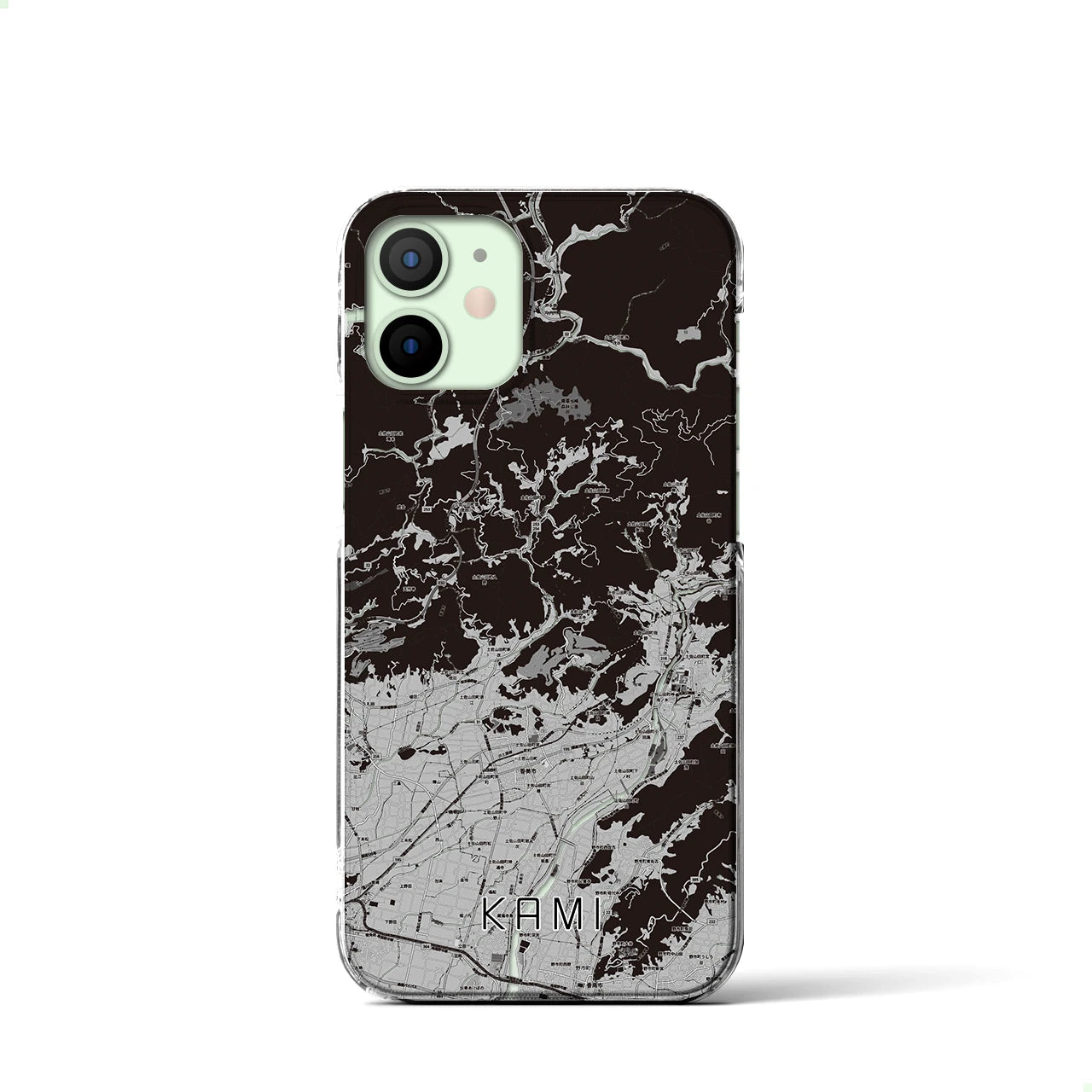 【香美(高知県)】地図柄iPhoneケース(クリアタイプ)