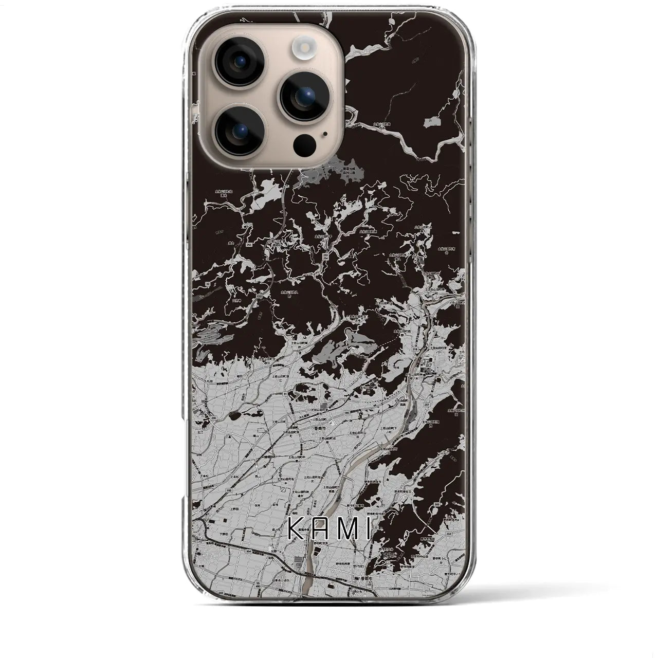 【香美(高知県)】地図柄iPhoneケース(クリアタイプ)