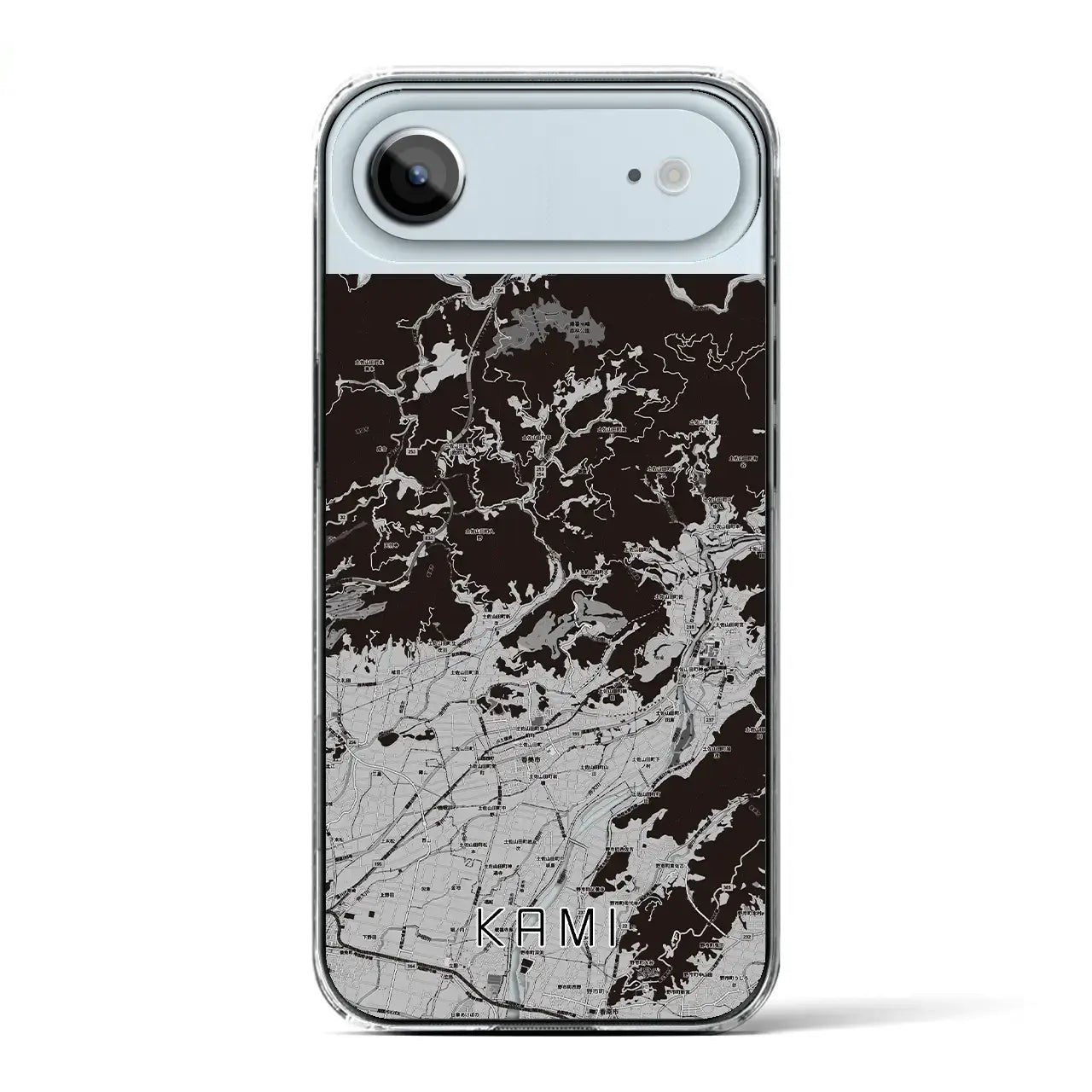 【香美(高知県)】地図柄iPhoneケース(クリアタイプ)