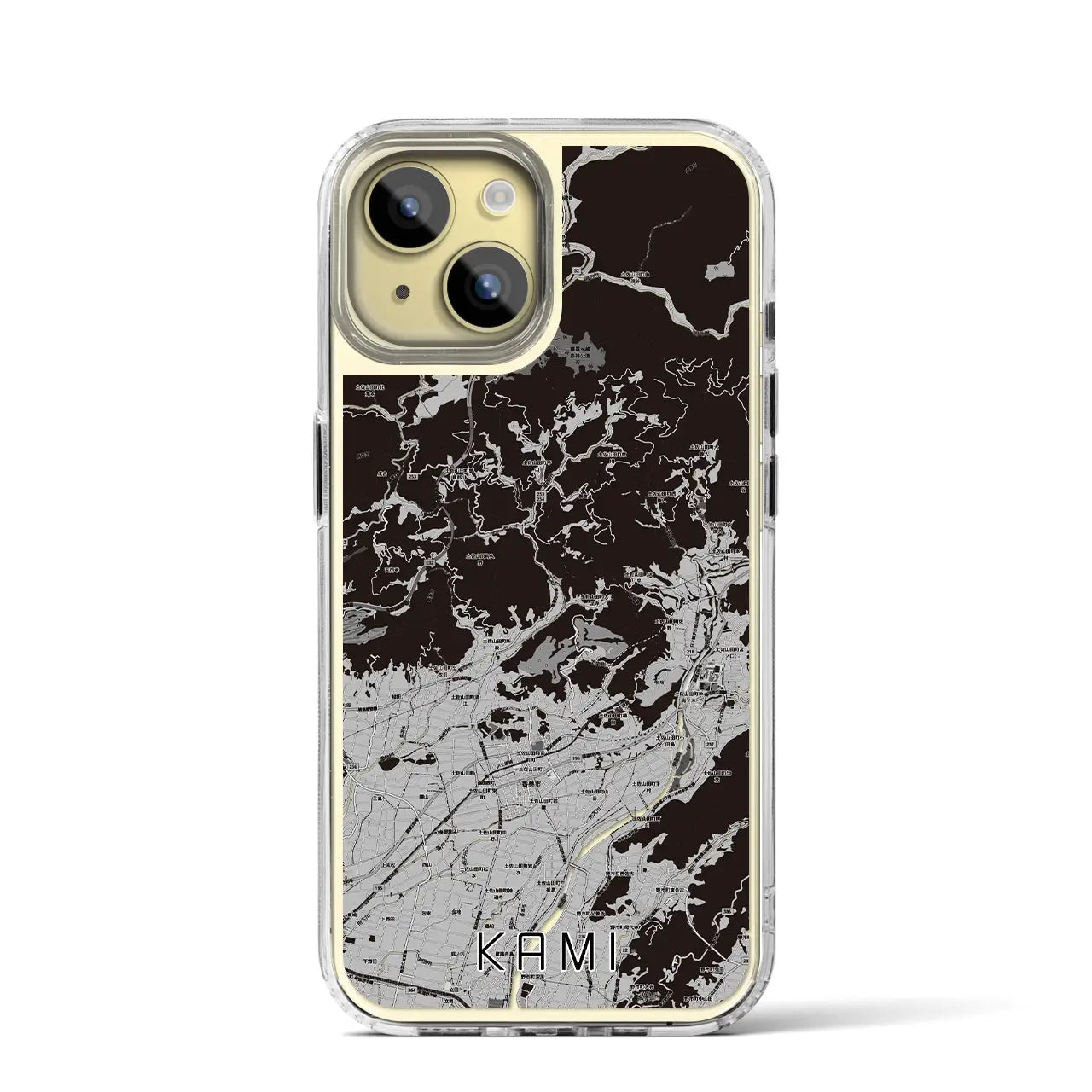 【香美(高知県)】地図柄iPhoneケース(MagSafeタイプ)
