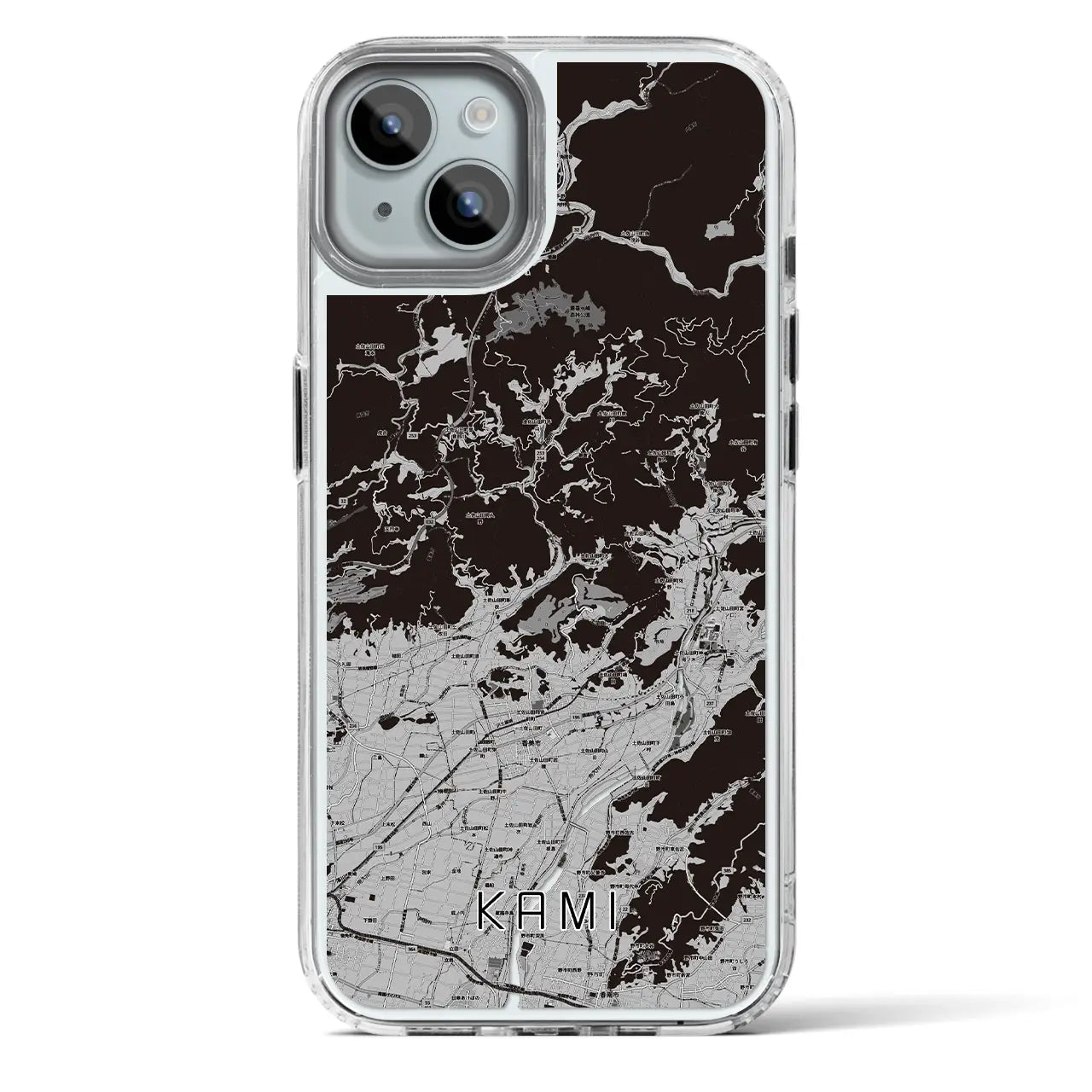 【香美(高知県)】地図柄iPhoneケース(MagSafeタイプ)