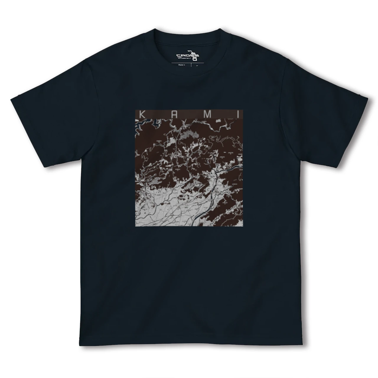 【香美(高知県)】地図柄ヘビーウェイトTシャツ