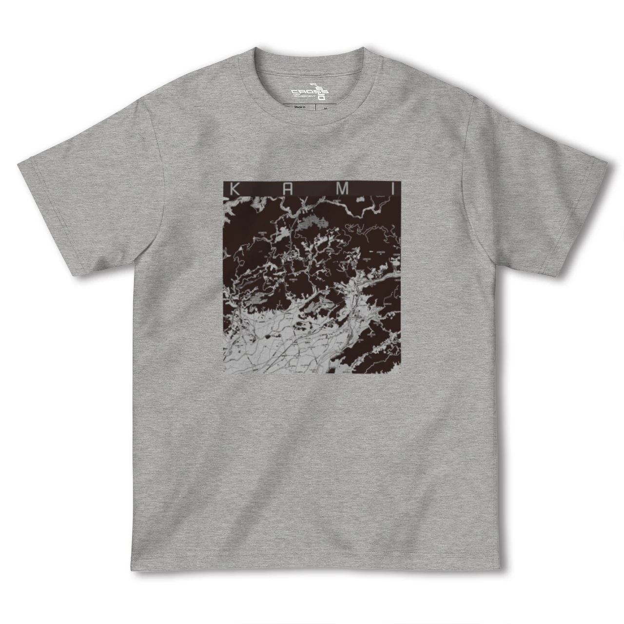 【香美(高知県)】地図柄ヘビーウェイトTシャツ