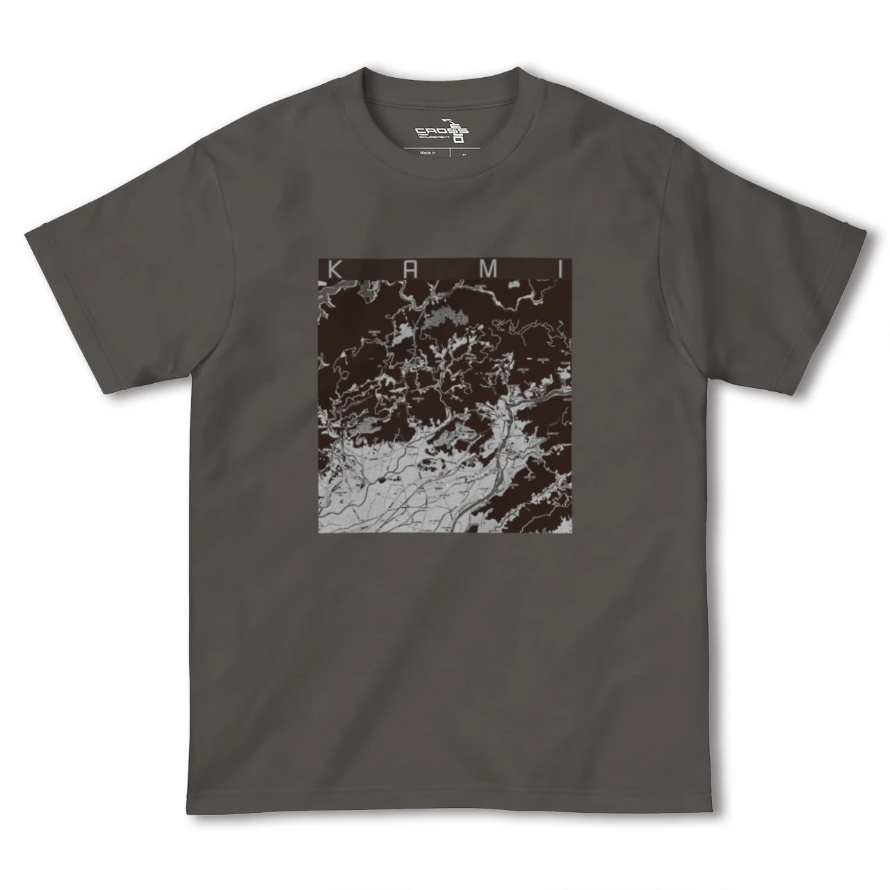【香美(高知県)】地図柄ヘビーウェイトTシャツ