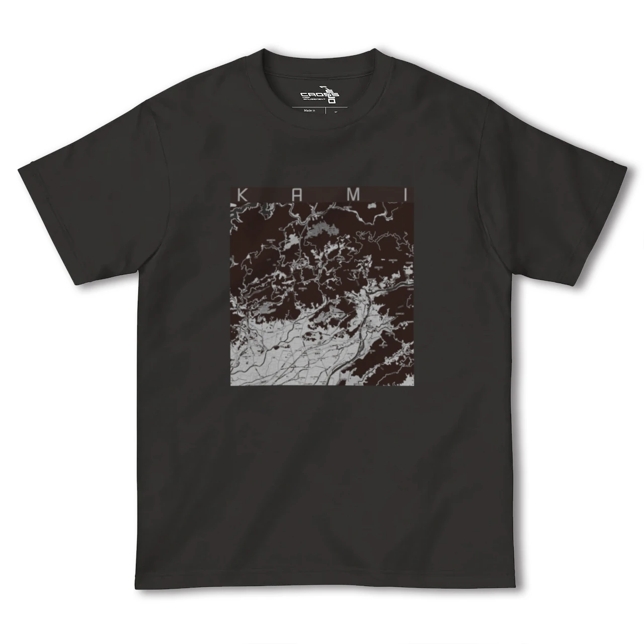 【香美(高知県)】地図柄ヘビーウェイトTシャツ