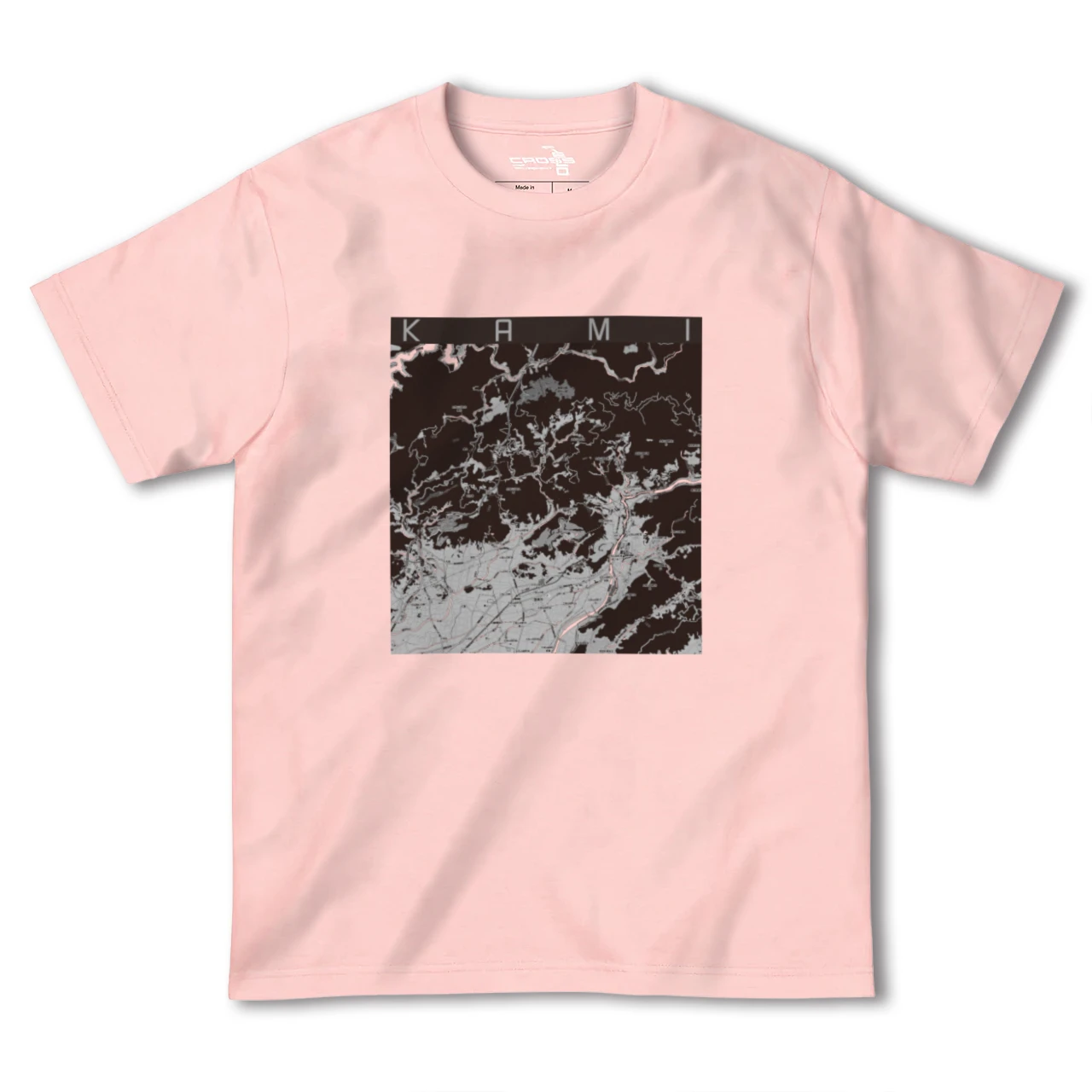 【香美(高知県)】地図柄ヘビーウェイトTシャツ