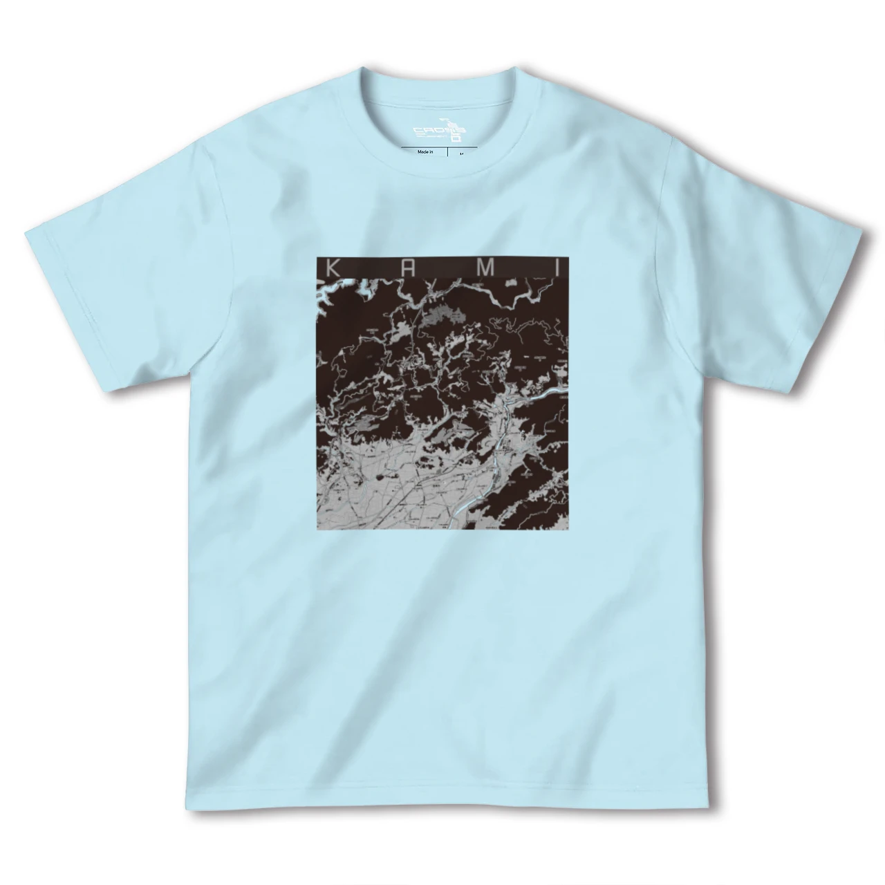 【香美(高知県)】地図柄ヘビーウェイトTシャツ