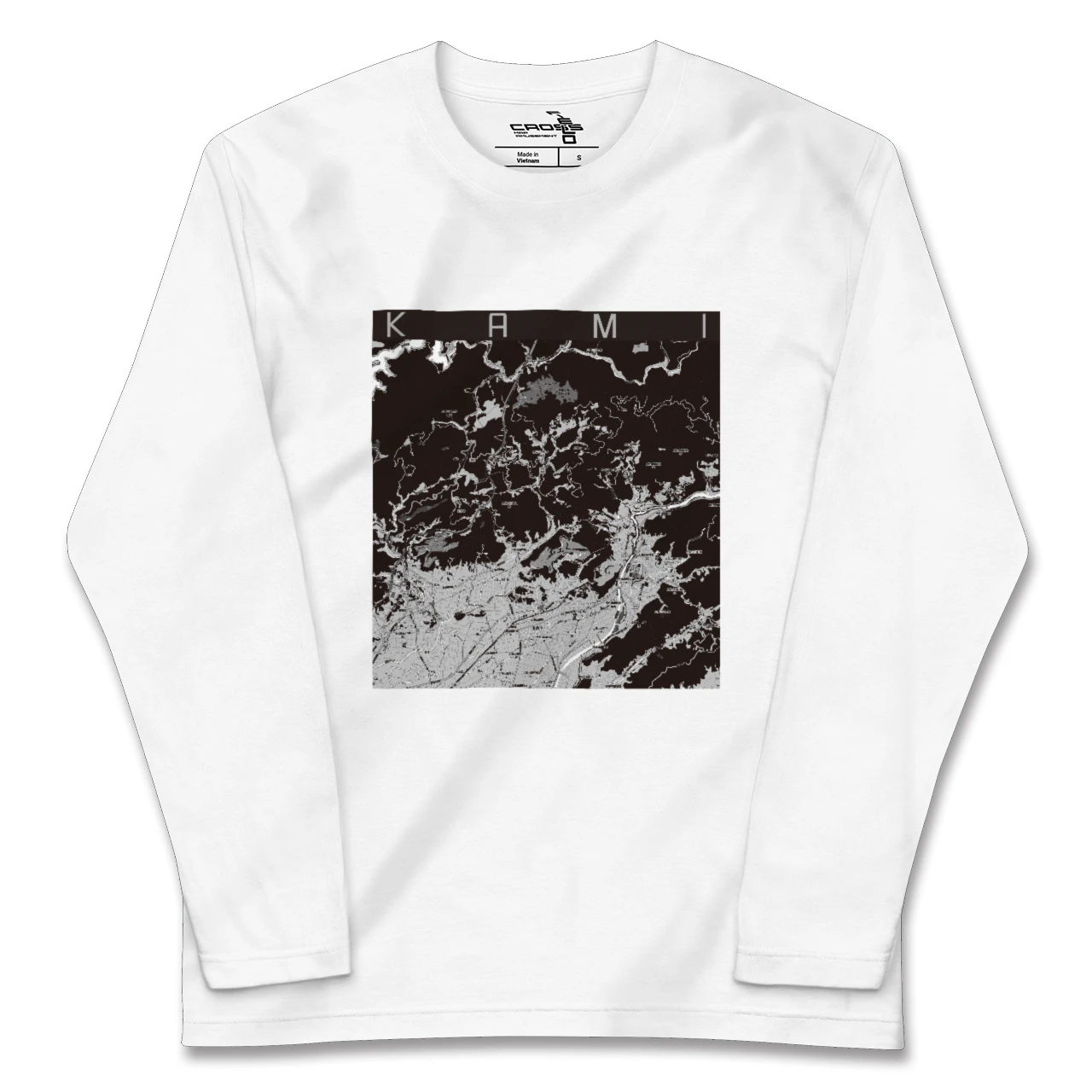【香美(高知県)】地図柄ロングスリーブTシャツ