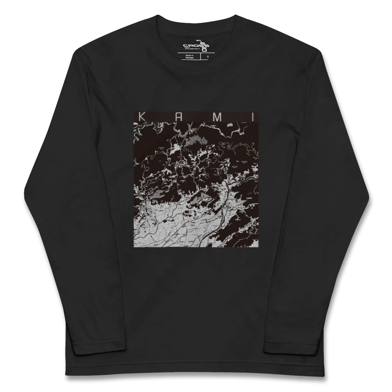 【香美(高知県)】地図柄ロングスリーブTシャツ