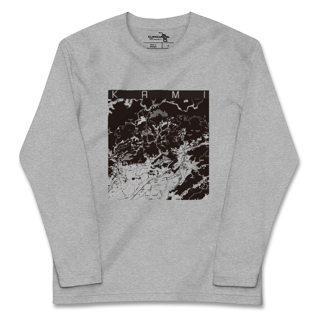 【香美(高知県)】地図柄ロングスリーブTシャツ
