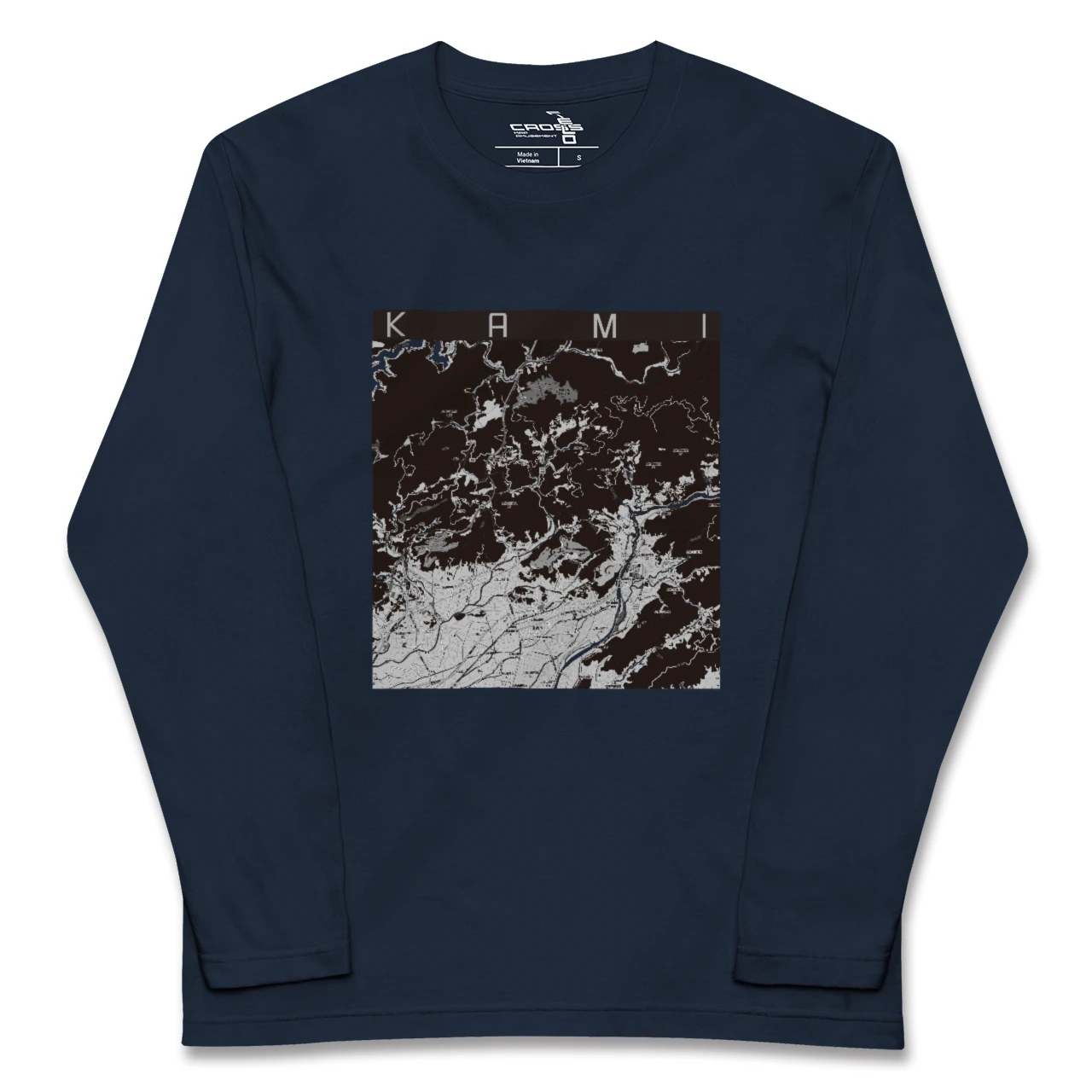 【香美(高知県)】地図柄ロングスリーブTシャツ