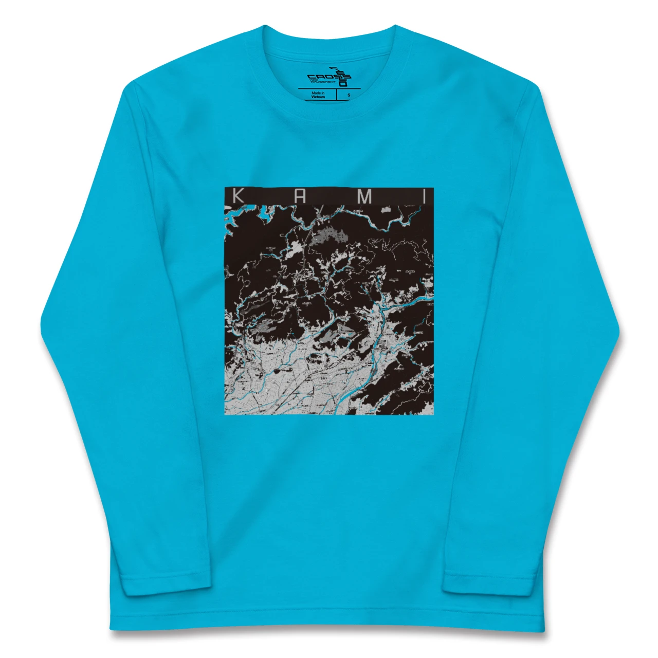 【香美(高知県)】地図柄ロングスリーブTシャツ