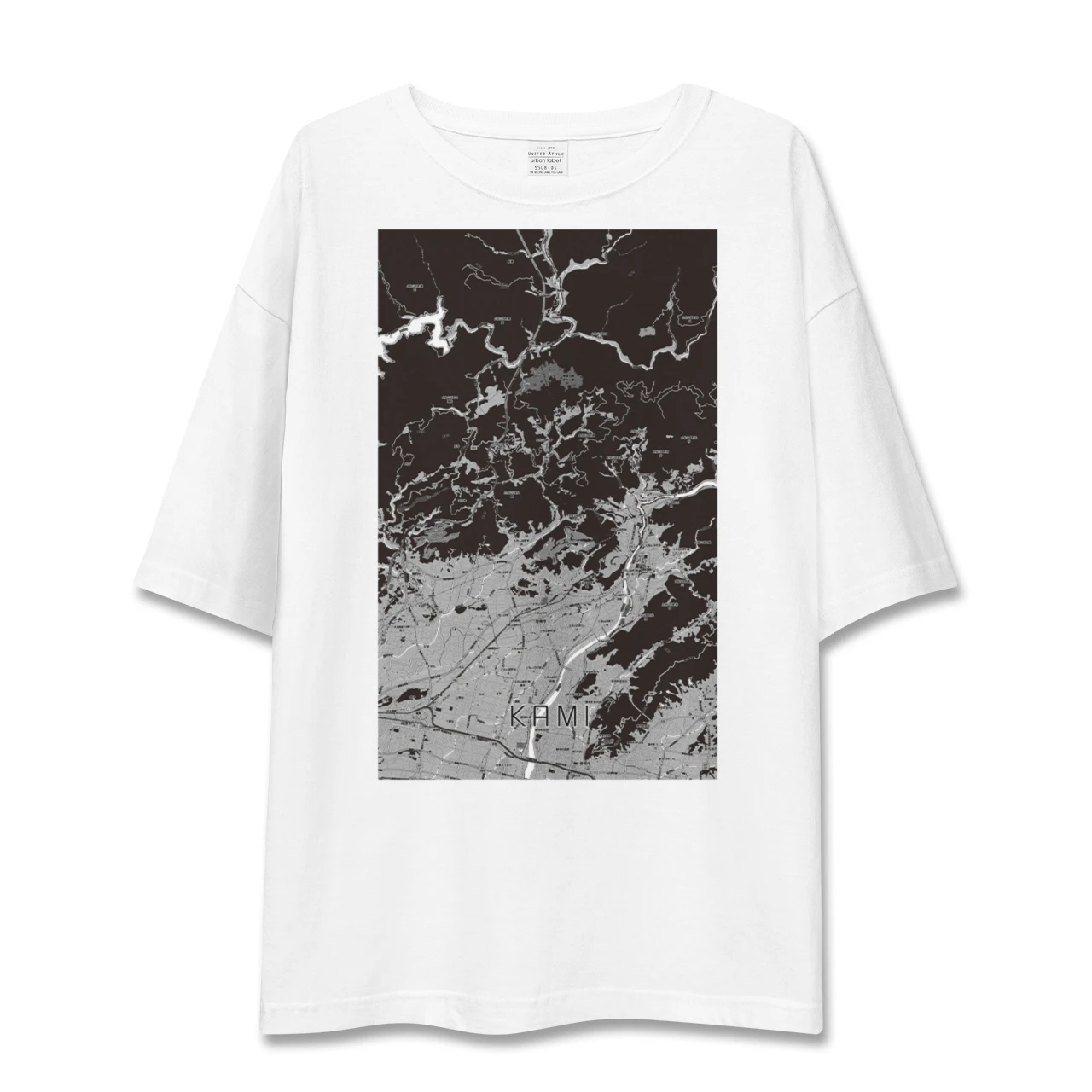 【香美(高知県)】地図柄ビッグシルエットTシャツ