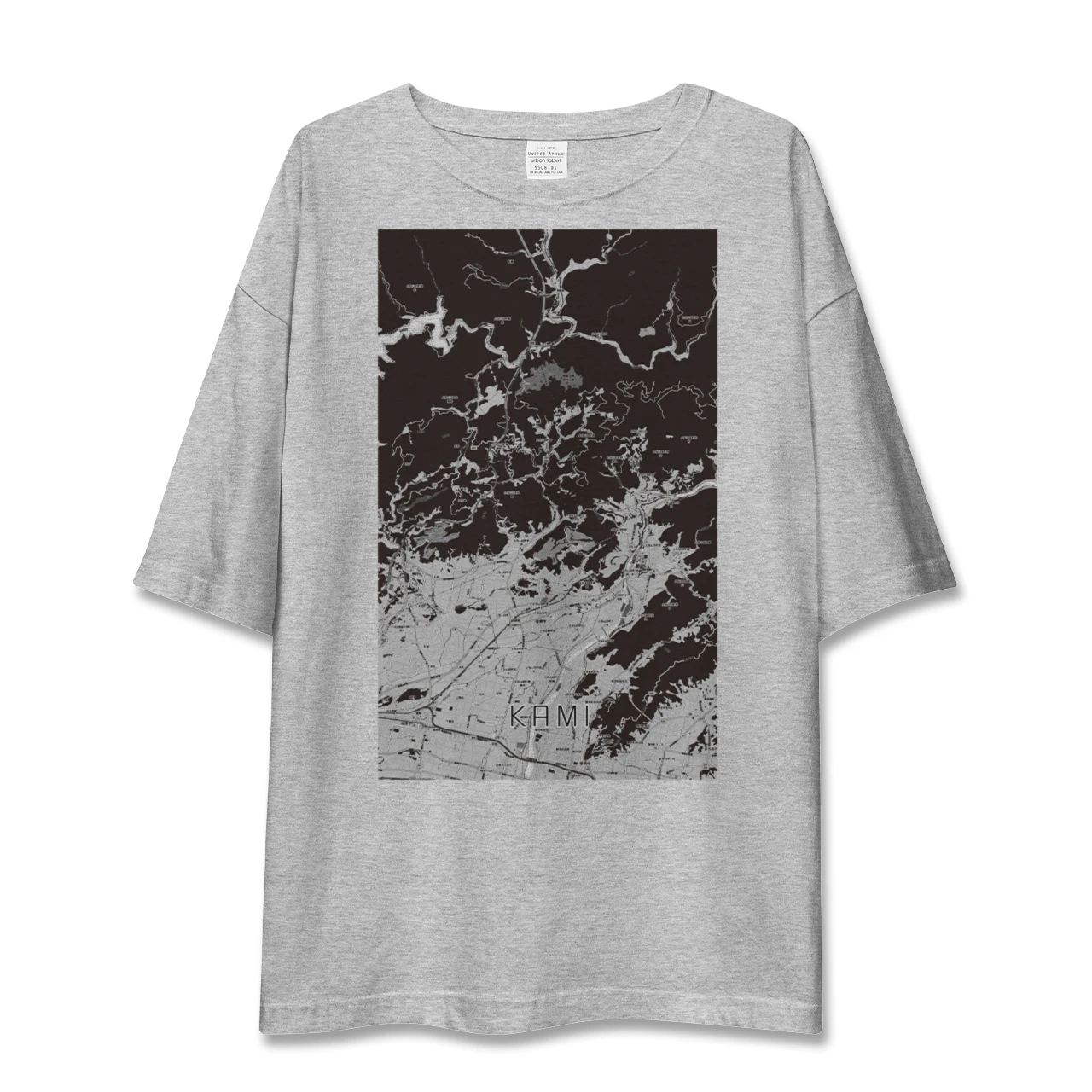 【香美(高知県)】地図柄ビッグシルエットTシャツ