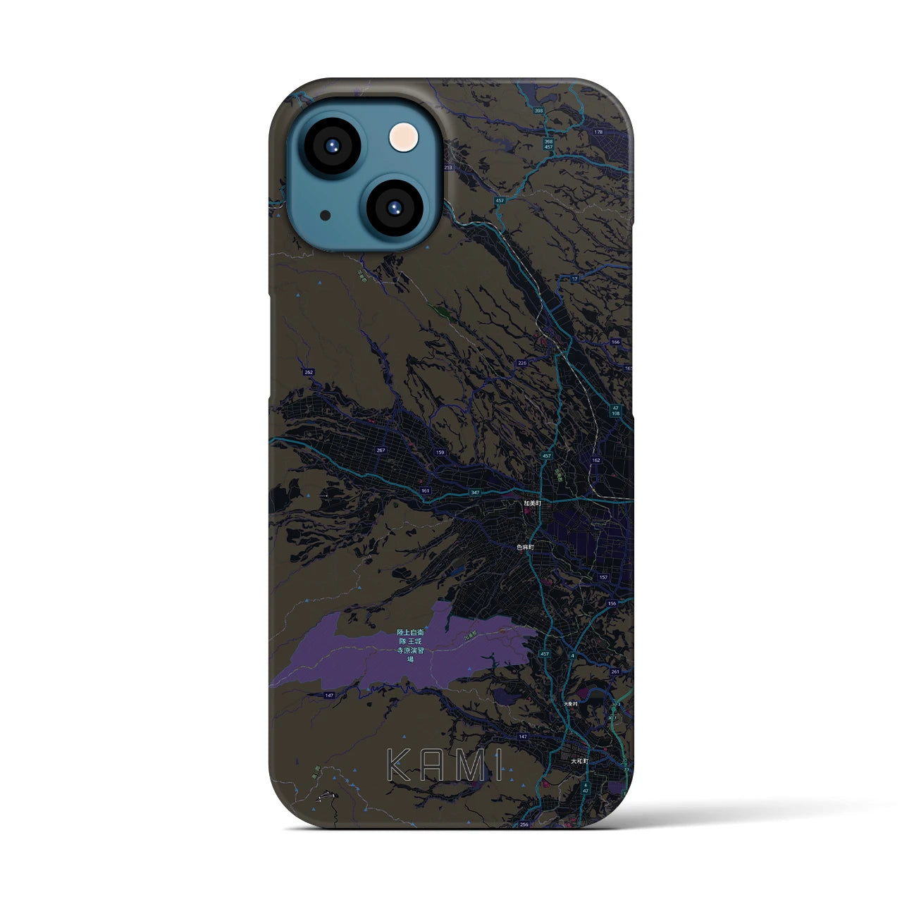 【加美(宮城県)】地図柄iPhoneケース(バックカバータイプ)