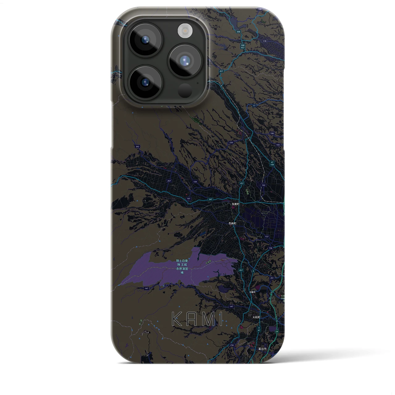 【加美(宮城県)】地図柄iPhoneケース(バックカバータイプ)