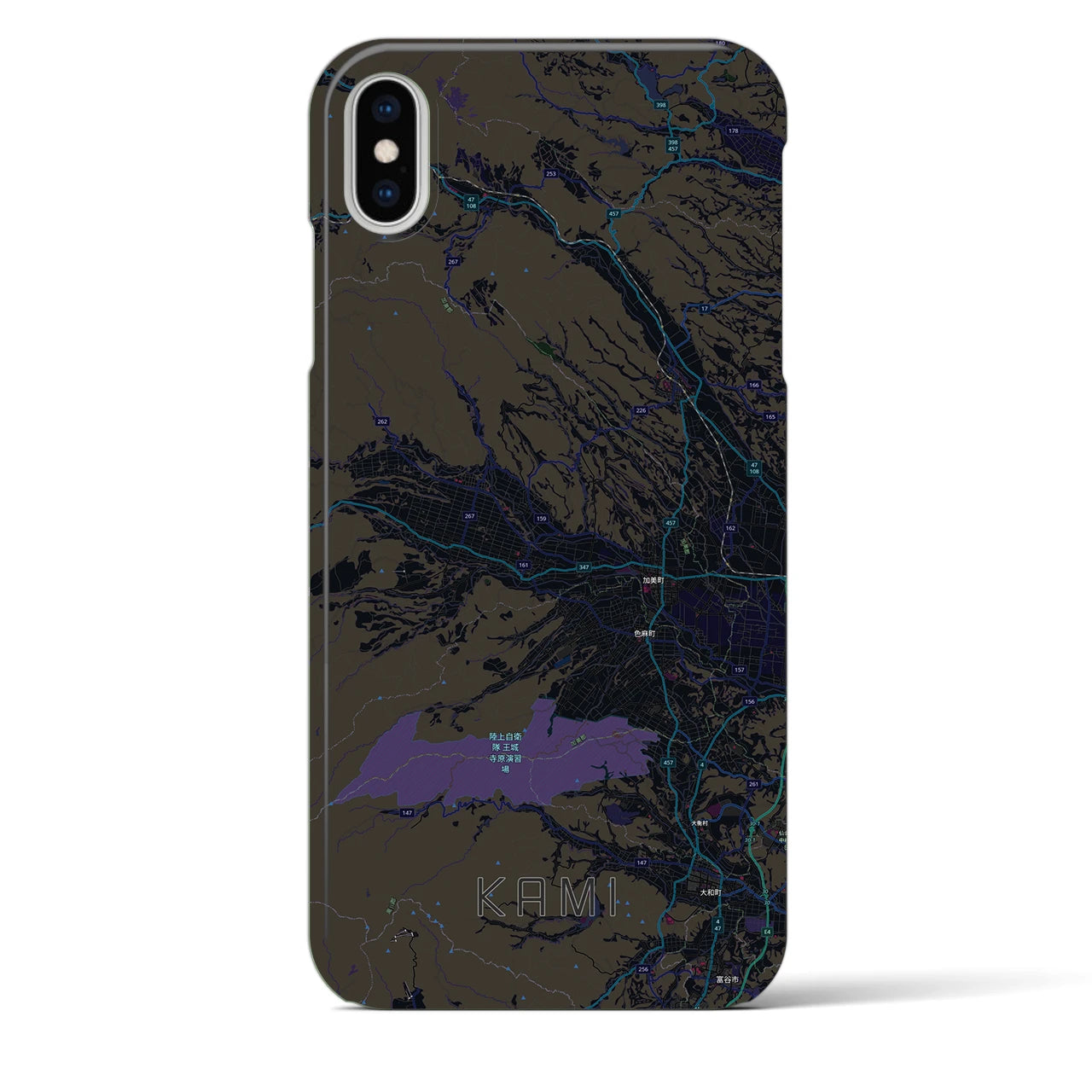 【加美(宮城県)】地図柄iPhoneケース(バックカバータイプ)