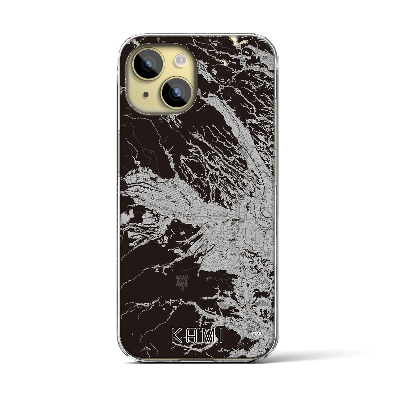 【加美(宮城県)】地図柄iPhoneケース(クリアタイプ)