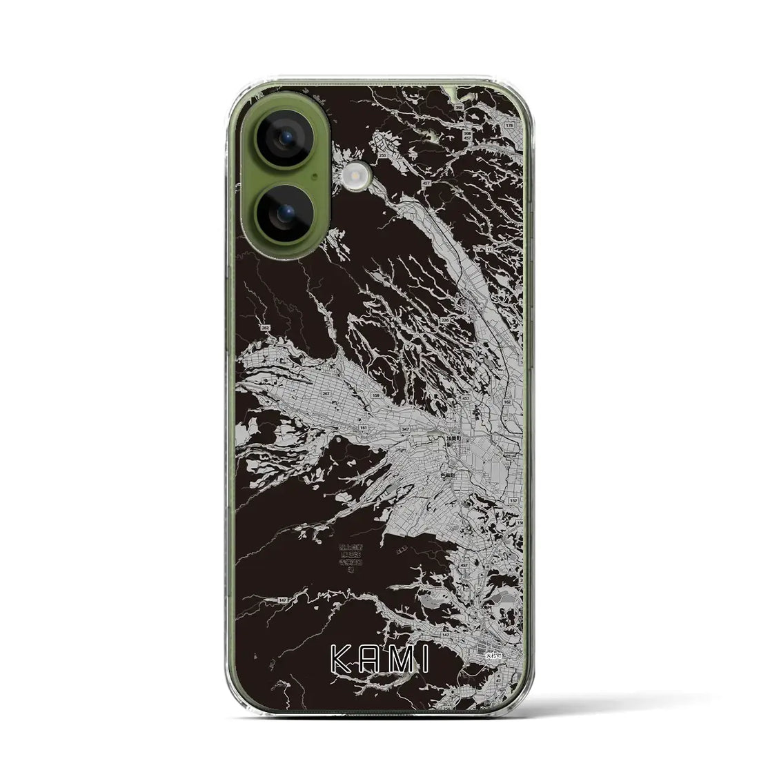 【加美(宮城県)】地図柄iPhoneケース(クリアタイプ)モノトーン・iPhone 17 Pro Max 用