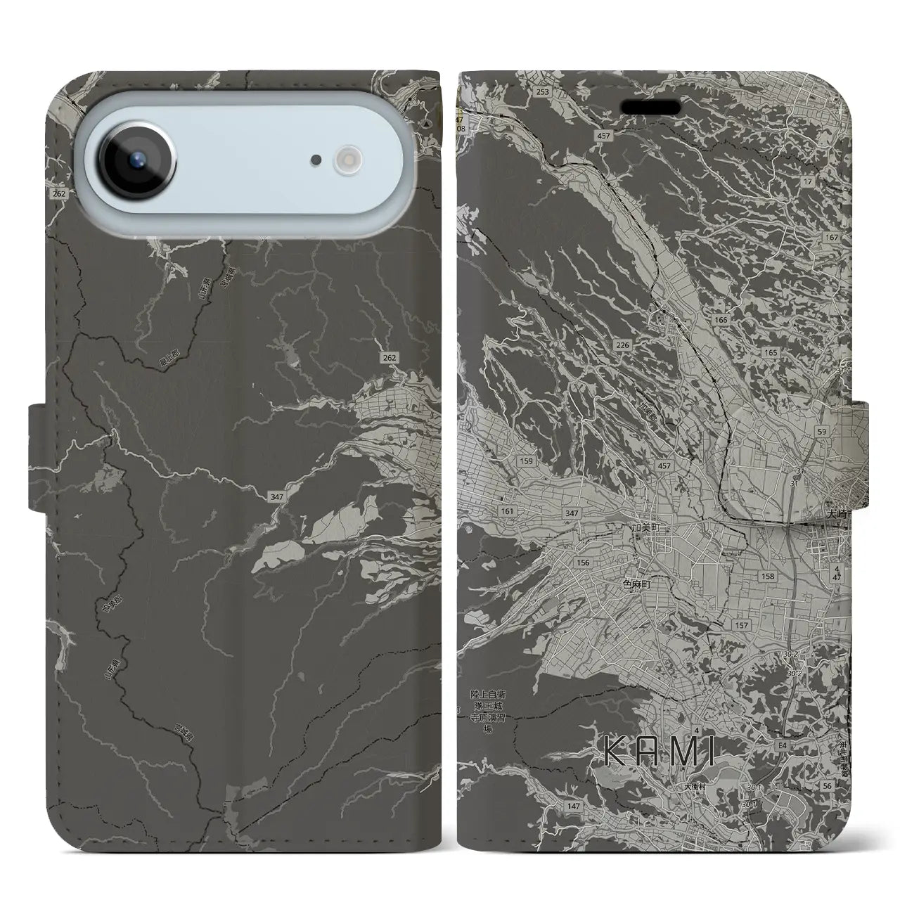 【加美(宮城県)】地図柄iPhoneケース(手帳タイプ)