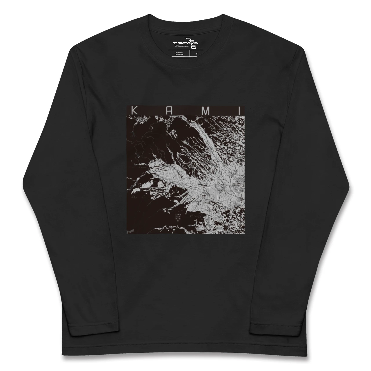 【加美(宮城県)】地図柄ロングスリーブTシャツ