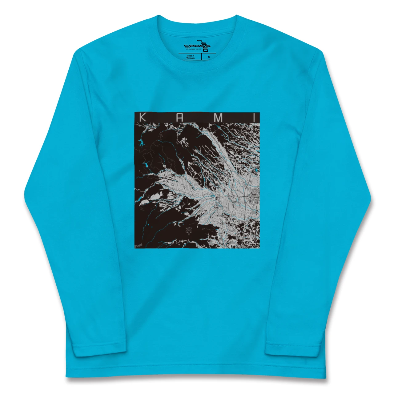 【加美(宮城県)】地図柄ロングスリーブTシャツ