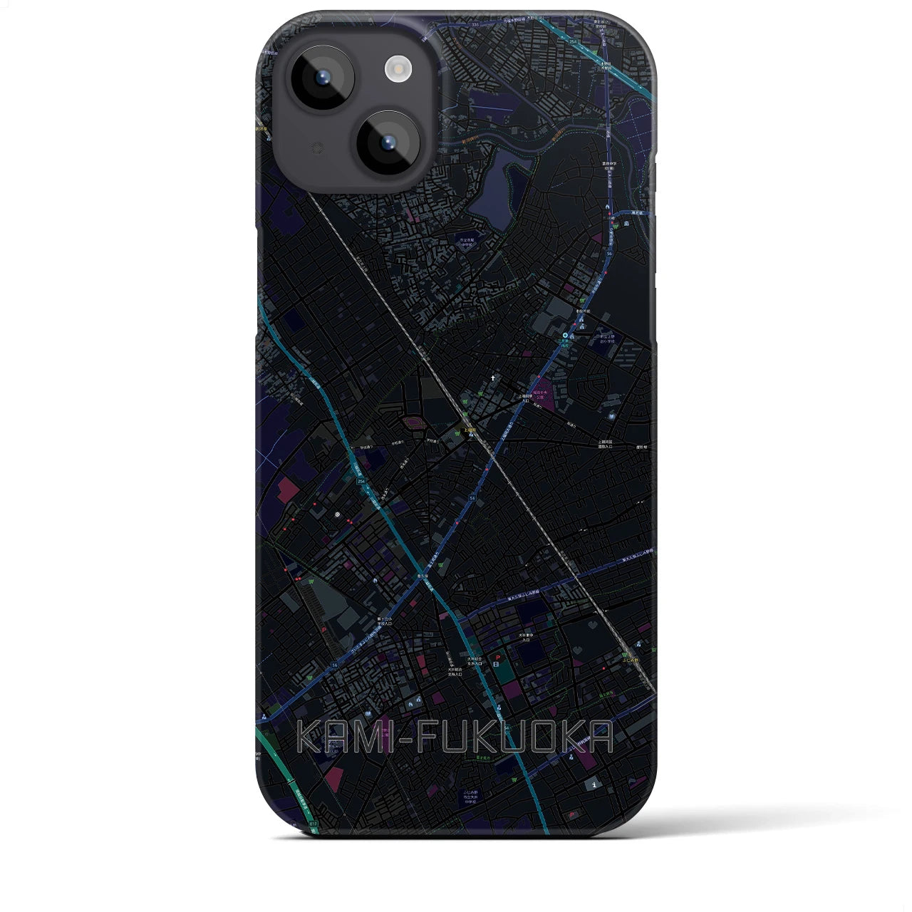 【上福岡(埼玉県)】地図柄iPhoneケース(バックカバータイプ)