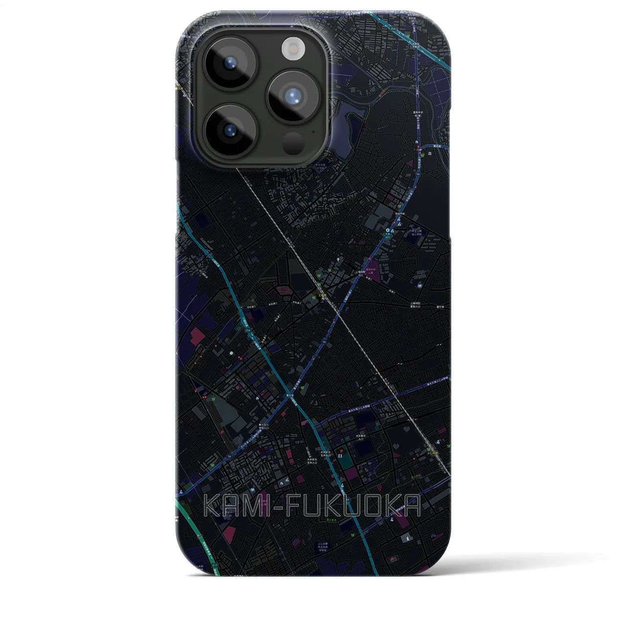 【上福岡(埼玉県)】地図柄iPhoneケース(バックカバータイプ)