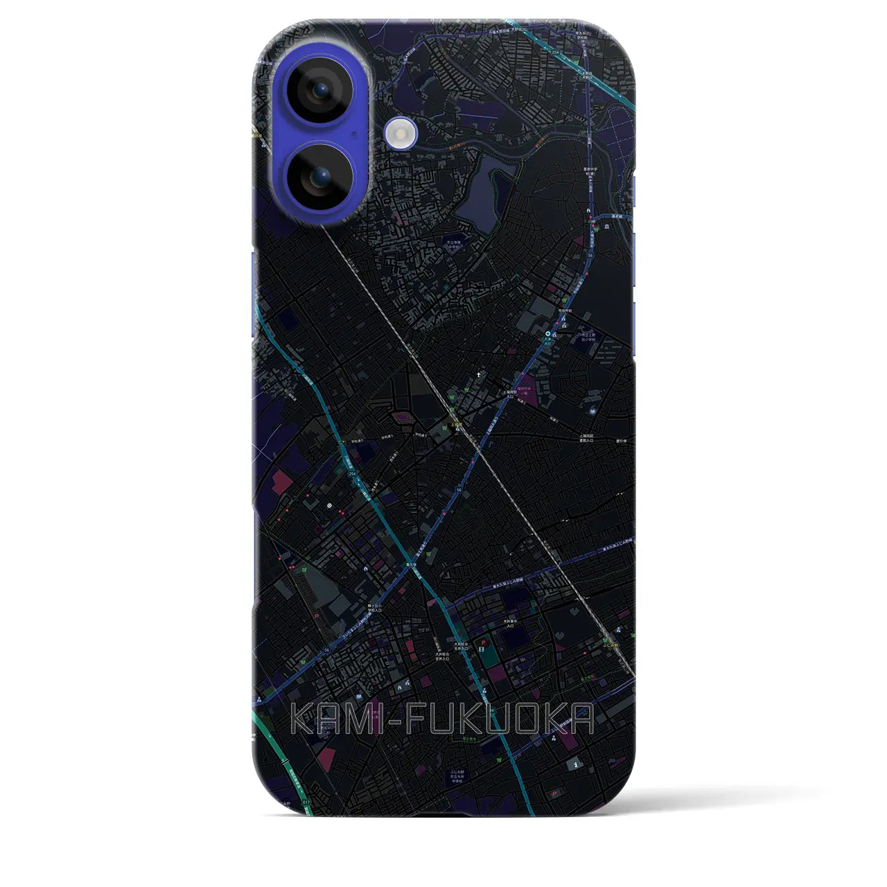 【上福岡(埼玉県)】地図柄iPhoneケース(バックカバータイプ)