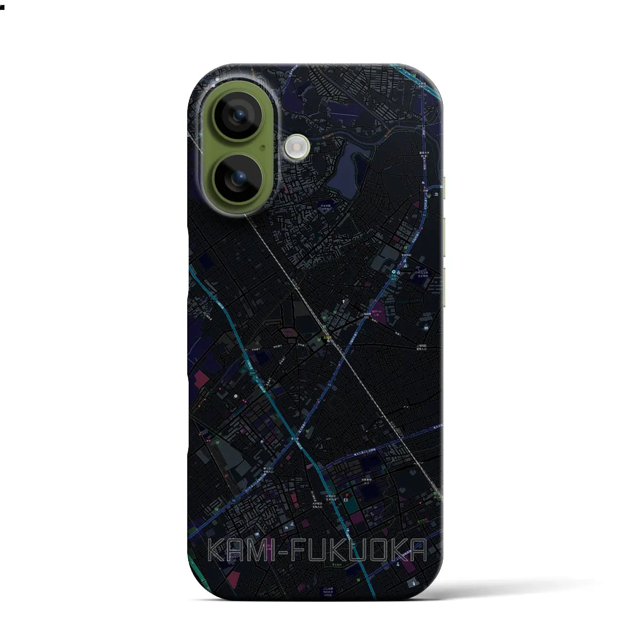 【上福岡(埼玉県)】地図柄iPhoneケース(バックカバータイプ)