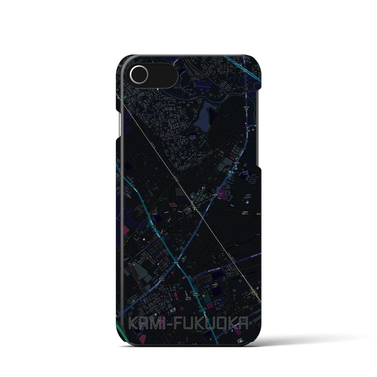 【上福岡(埼玉県)】地図柄iPhoneケース(バックカバータイプ)