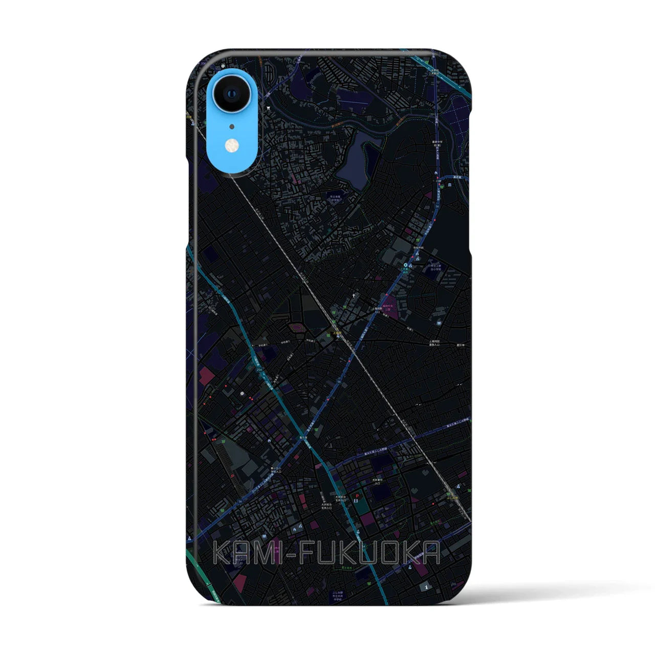 【上福岡(埼玉県)】地図柄iPhoneケース(バックカバータイプ)