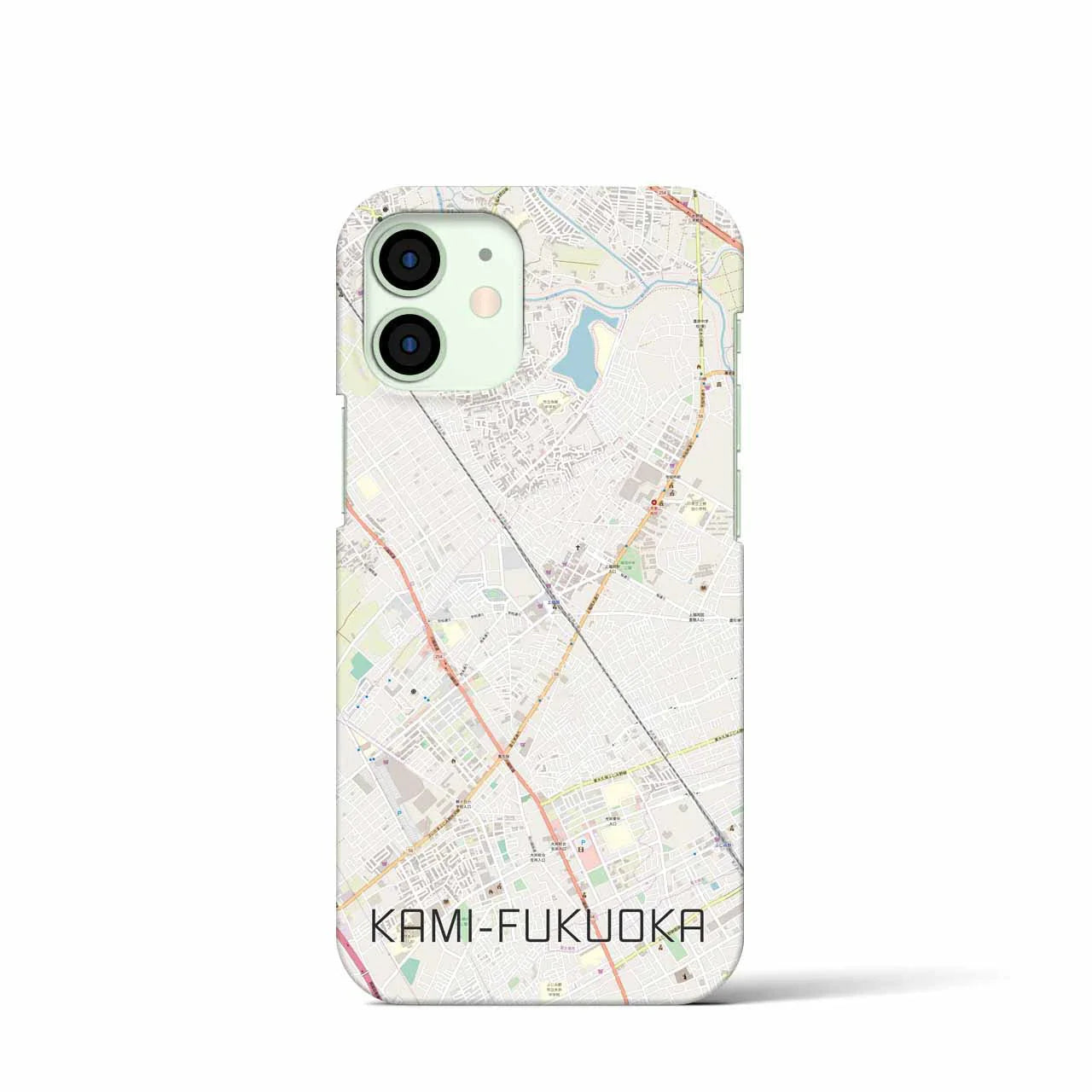 【上福岡(埼玉県)】地図柄iPhoneケース(バックカバータイプ)