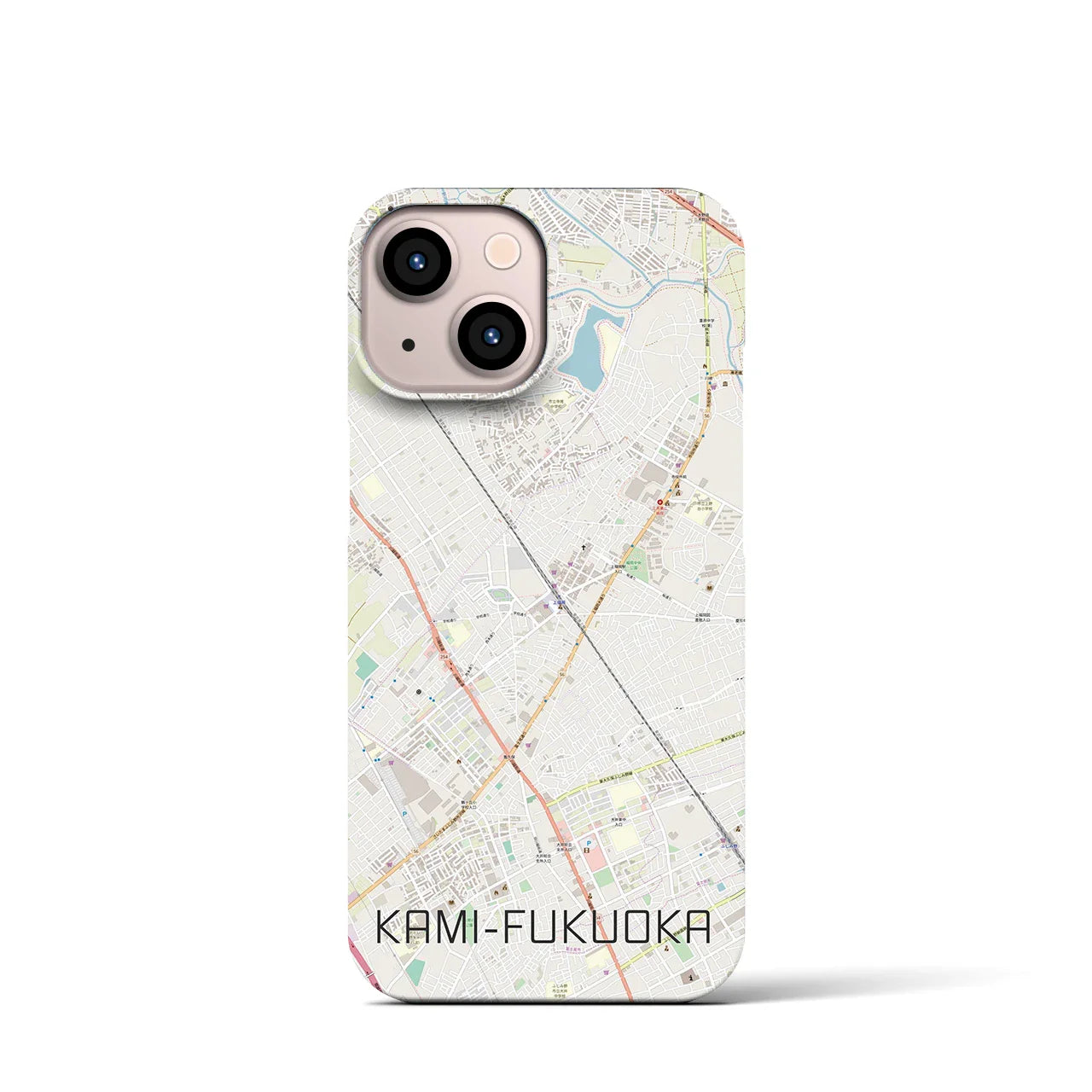 【上福岡(埼玉県)】地図柄iPhoneケース(バックカバータイプ)