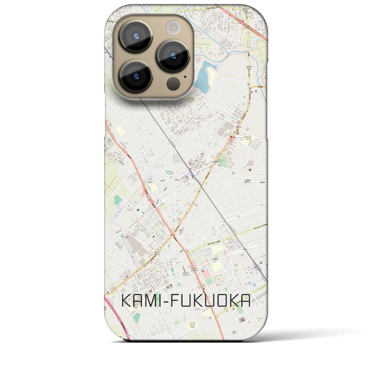 【上福岡(埼玉県)】地図柄iPhoneケース(バックカバータイプ)